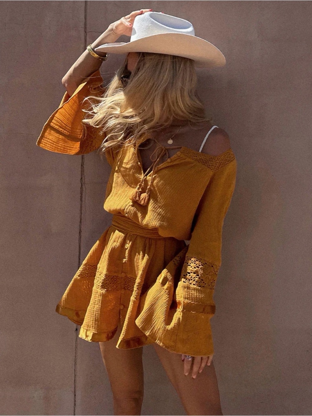 Spell Mustard Yellow Boho Dress
